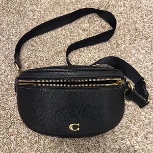 Coach Black Leather Crossbody Bag